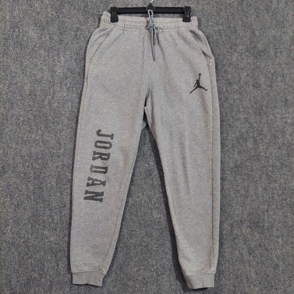 Jordan Pants Mens Small‎ Gray NBA Basketball Sweatpants Joggers Air Jumpman Logo - Picture 1 of 8